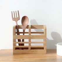 마켓비 JAWAL 원목수저통 수저보관함 사각 대나무