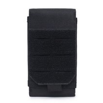 1000d tactical molle 파우치 야외 휴대 전화 파우치 허리 가방 edc 도구 액세서리 가방 조끼 팩 휴대 전화 홀더, 검정