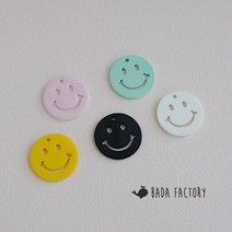 바다팩토리 아크릴 스마일 펜던트 부자재, 핑크