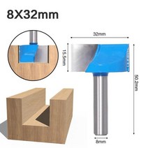 밀링공구 Vack 1pcs 8mm 청소 바닥 조각 비트 솔리드 초경 밀링 커터 엔드 밀 페이스 cnc 목공 도구 나무 라우터 비트, 32mm