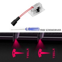 테슬라 호환 튜닝 모델 3/Y/S/x용 퍼들 조명 도어 스텝 액세서리 인테리어 년 웰컴 라이트, [02] Red 5th Gen, [01] 2PCS