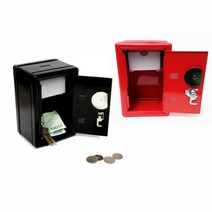 비밀금고 케비닛 현금보관 소형 선물 가정용금고 비상금 금품 북세이프 카운터 현금 귀금속 가정용 귀중품 비밀금고 안전 지폐 돈통 저금통 보관함 캐쉬박스 생, 레드