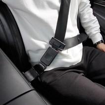 차량용 안전벨트 연장클립 카시트 임산부 확장 벨트, 21mm타입 (일반형) 그레이