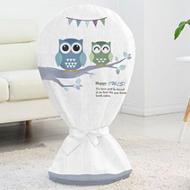 다샵 패브릭 지퍼식 선풍기 커버, 1개, 큐트부엉이