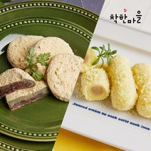[마음이가] 인기떡 오리지널 선물세트 A (콩쑥개떡32개+바나나떡30개/총 2박스), 단품