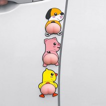 일상의정의 자동차 차문콕방지 도어가드 캐릭터문콕방지 2p, 핑크피그[2p]
