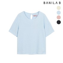 [바닐라비] 여성 링클 패턴 반팔 블라우스