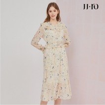 JJ지고트 JJ.ro 러플 디테일 프린트 쉬폰 원피스 GM3M0OPW5