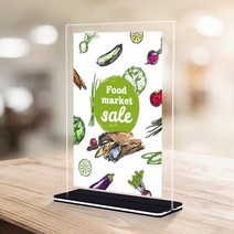 아크릴 A4 메뉴판 업장 안내판 투명판 카페 바인더