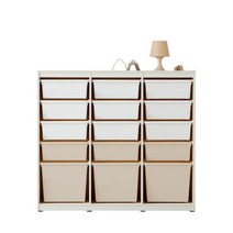 NEW 샘키즈 수납장 1305 뉴트럴베이지, E형_몸통_라이트메이플 박스_하프베이지(E)