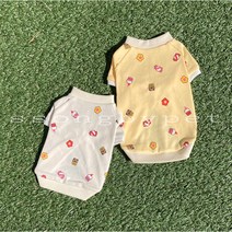 쏭바이펫 강아지 컵케익티셔츠, 아이보리