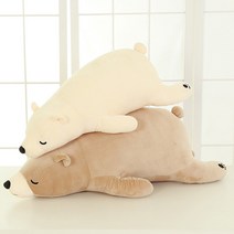 네이처타임즈 북극곰 바디 필로우, 브라운, 60cm
