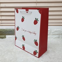 el4045 abm딸기쇼핑백대 쇼핑백/선물봉투/종이봉투/종이쇼핑백/종이백