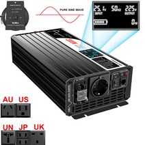 2000W 순수 사인파 전원 인버터. 12V/24V/4 DC ~ 110V LCD 화면, 01 12V_02 100 볼트_05 AU