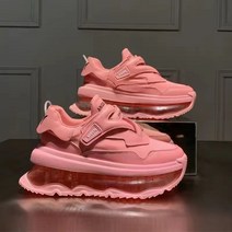 [해외구매대행전문] 여성 키높이 6.5cm 에어 쿠션 운동화 여름 스니커즈 통굽 핑크 그린