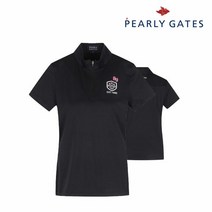 파리게이츠 골프 pearlygatesgolf여성 바니 반집업 반팔 티셔츠 P522A1TS955_BK, 001, BK