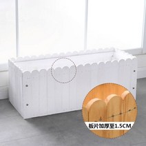 원목 사각 플랜트 박스 텃밭 상자 화분대 화분 화단 방부목 베란다 테라스 발코니 야외, 화이트 두꺼운