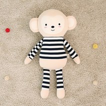 베베라온 오가닉 봉제인형 신생아 아기 유아 선물 원숭이 애착인형 누누N, 기본포장