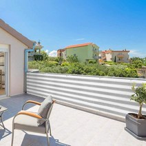 럭키줌마 테라스 발코니 가림막 휀스 베란다가리개 담장가림막 울타리펜스 난간 래티스, 패브릭 블루 스프라이트