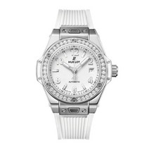 Hublot 스테인리스 스틸과 다이아몬드 빅뱅 원클릭 워치 33mm, OS