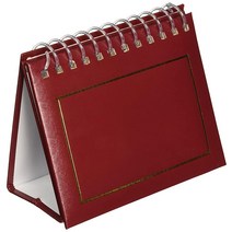 Pioneer Photo Albums 50 포켓 스파이럴 바운드 인조 가죽 미니 포토 앨범 이젤 10.1 x 15.2 cm 4 6 인치 버건디색