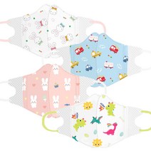 디어아이 컬러 캐릭터 여름 입체 마스크 4종 어린이 유아 새부리형 소형 중형 30매, 바니바니, S_소형[30매]