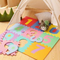아기퍼즐매트 아기놀이방 층간소음 10P 30X30X1.2cm