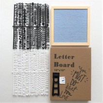 블랙보드꾸미기 카페메뉴판제작 초크아트 코르크 보드 10x10 인치 벽 장식 펠트 레터 오크 나무 메시지 460 편지 Drawstring 가방 홈, 25x25CM+Light blue