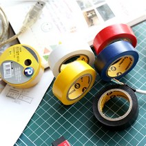 프린텍 10m 고압 전기용 면 고무 난연 절연 전기 전선 보호 검정 배선 정리 테이프, 적색