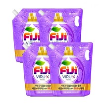 피지 [FiJi] 바이럭스 액체세제 오리지널 리필용 2L (바이러스 99.9% 제거) 액상세제 리필, 4개