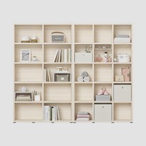 한샘 샘 와이드 책장 5단 120cm+샘 5단 120cm시공set, 그레이_책장/내추럴오크_선반 (H)