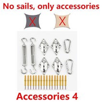 야외 차양 방수 햇빛 가리개 정원 캐노피 테라스 자동차 캔버스 천막 직사각형 풀, Accessories 4+2x5m