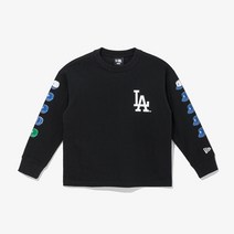 [뉴에라 키즈] 13371347 MLB 쿠퍼스타운 히스토리 캡 LA 다저스 롱슬리브 블랙 아동반팔티셔츠