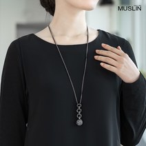 엄마옷 모슬린 스톤 볼 목걸이 AS201004마담 미시옷 50대 중년여성의류 60대 엄마옷 빅사이즈 할머니옷 여성옷 여성 봄