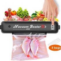 중고 무선 진공 압축기 포장기 홈쇼핑 vacuumsealer 과일 야채 보존 기계 홈 탈기기 전기 식품 수비드 패키지 백 실러, 검은색, 영국 플러그