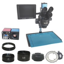 주사전자현미경 비파괴 수질 검사 오염도측정기 삼안 스테레오 산업용 디지털 카메라 8 인치 LCD 모니터 144 LED 조명 3.5X-90X 13MP 1080P HD VGA, 2.3.5X-90X - Black microscope