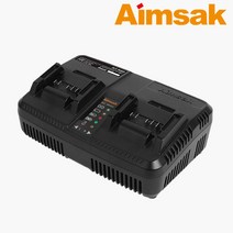 아임삭 아임삭 LI-ION 슬라이드 배터리 2구 충전기 ALC4640D 전동공구 배터리 충전, 1개