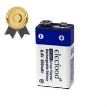 리튬폴리머 배터리 사각 9V 충전지 건전지 일렉푸드 니켈수소 대용량 1.2V 수소 Ni MH, 단품