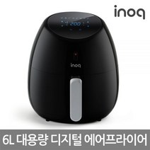 이노크 대용량 디지털터치 에어프라이어 6L IA-AF50R, IA-AF50R [블랙]