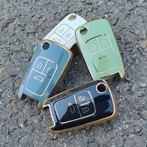 쉐보레 스파크 말리부 폴딩키 케이스 3버튼 차키케이스 C3G-4, 5.(C-3G) 3버튼 키케이스만 (그레이골드)