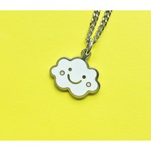 어린이 아기 돌선물 구름 써지컬스틸 미아방지 목걸이 팔찌, 엄마용(45cm+3.5cm), 체인