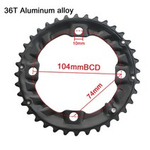 체인링 mtb chainring for shimano sram 유니버설 104bcd, 36t 합금