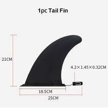 패들 보드 서핑 윈드 세일링 블랙 컬러 워터 웨이브 핀 sup 액세서리 안정제 스탠드 업 슬라이드 인 중앙 핀, 1 pc 꼬리 지느러미