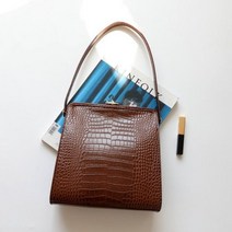 여성용 빈티지 악어 숄더백 디자이너 핸드백 럭셔리 악어 암소 가죽 크로스바디 백 세련된 잠금 작은 플랩 백