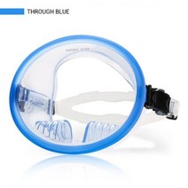 스쿠버다이빙장비 스쿠버 프리 다이빙 풀페이스 마스크 누출 방지 와이드뷰 김서림 스노클링 수영 고글, 01 blue