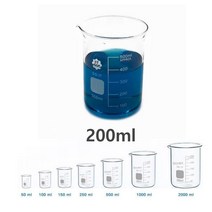 초등 과학 실헙도구 유리비이커 200ml 가열용 실험기구 수경재배 실기 학교 용량
