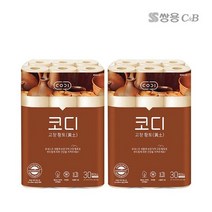 코디 코디 고창 웰빙황토 화장지 30m 30롤 2팩, ., .
