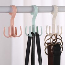 회전식 다용도 소품 후크걸이 벨트걸이 넥타이걸이 가방걸이 스카프걸이 소지품, 단품