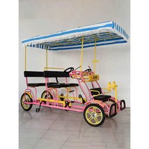 사륜 관광 자전거 2인 4인승 3인 다인 2인 페달 관광, 옵션 - 더블 행 레드