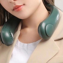 착용편한 야외용 넥풍기 핸즈프리선풍기 목선풍기, 화이트